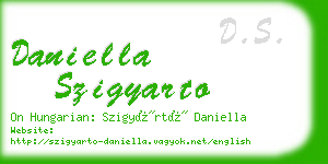 daniella szigyarto business card